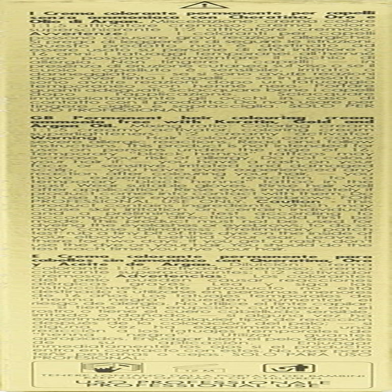 Fanola Oro Therapy Color Keratin 6.1 100ml Teinture capillaire Naty Shop