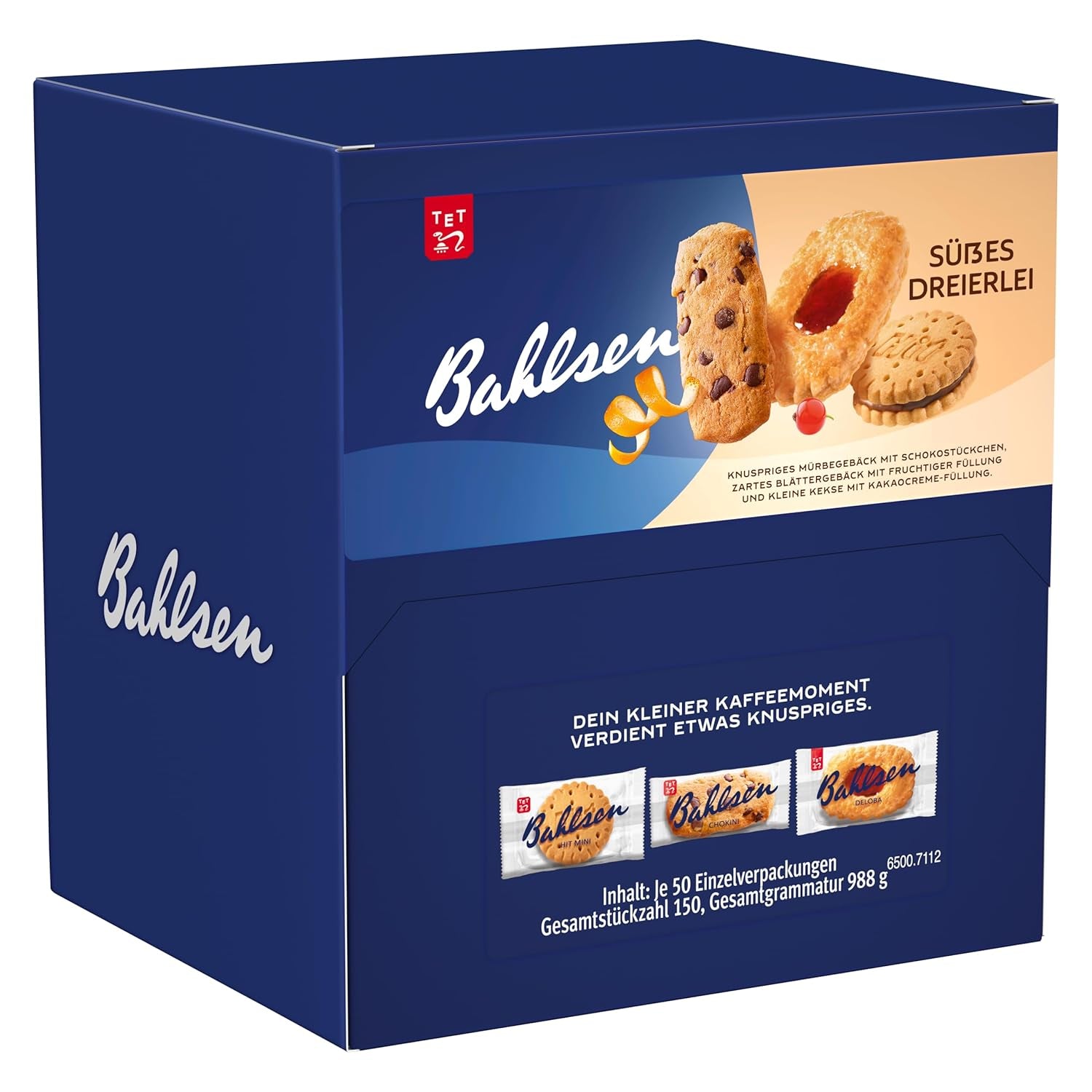 Bahlsen Sweet Trio - Présentation Comptoir - Mélange des classiques Deloba, Chocolat, Hit et Chokini (1 x 988g)