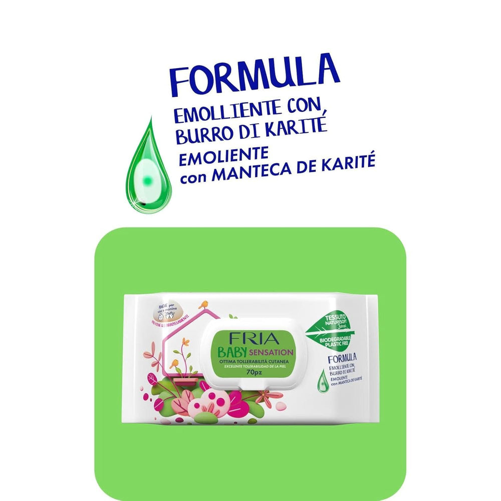 Baby Sensatios avec couvercle, 72 lingettes Lingettes humides pour bébé Naty Shop