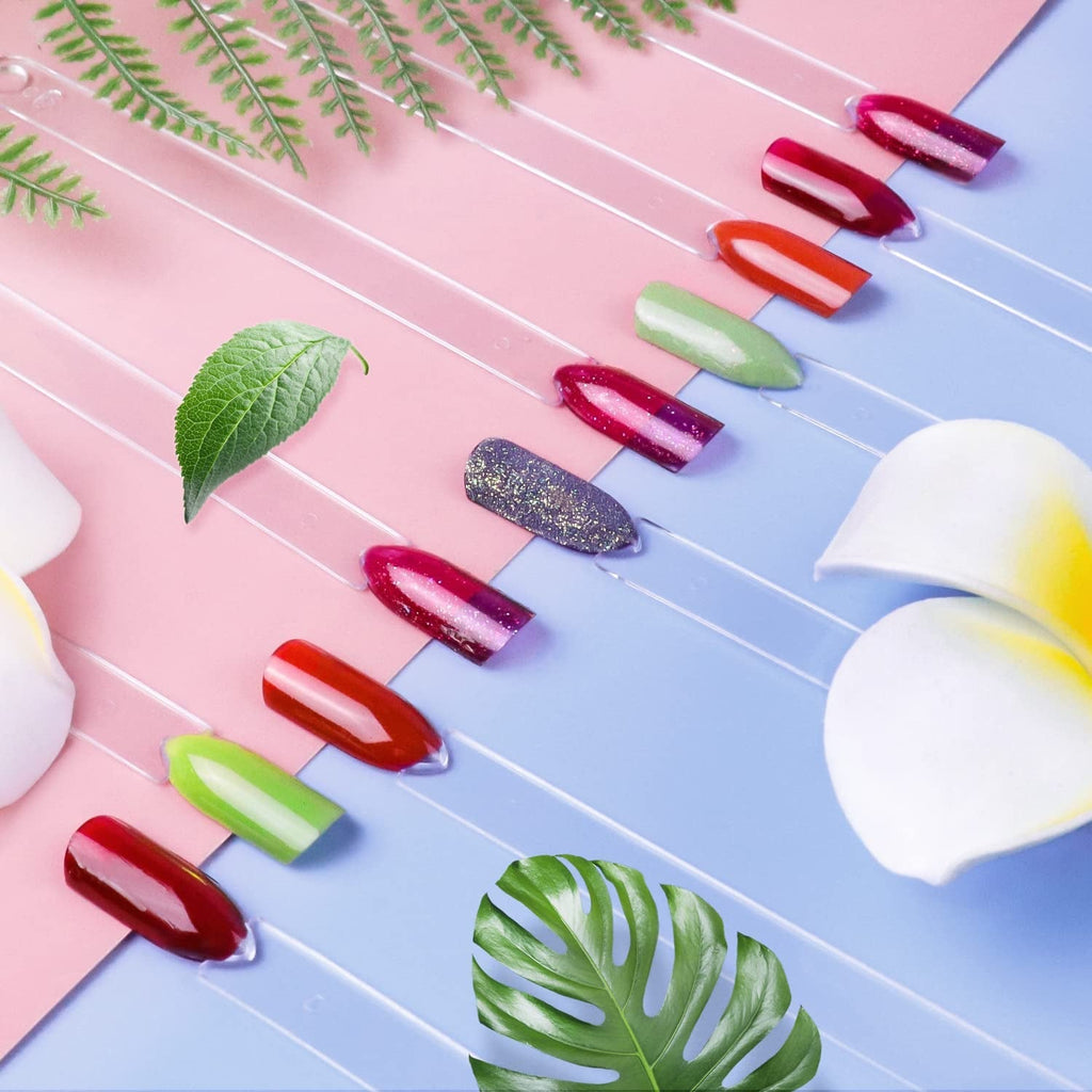 100 Stück Nail Art Tips Ring Stick,Nagelspitzen Nagel Display Transparente Nägel Kunstspitzen Sticks,Nagelkunst Praxis Für Nagelstudio Und Anfänger Display DIY Nail Art Tips