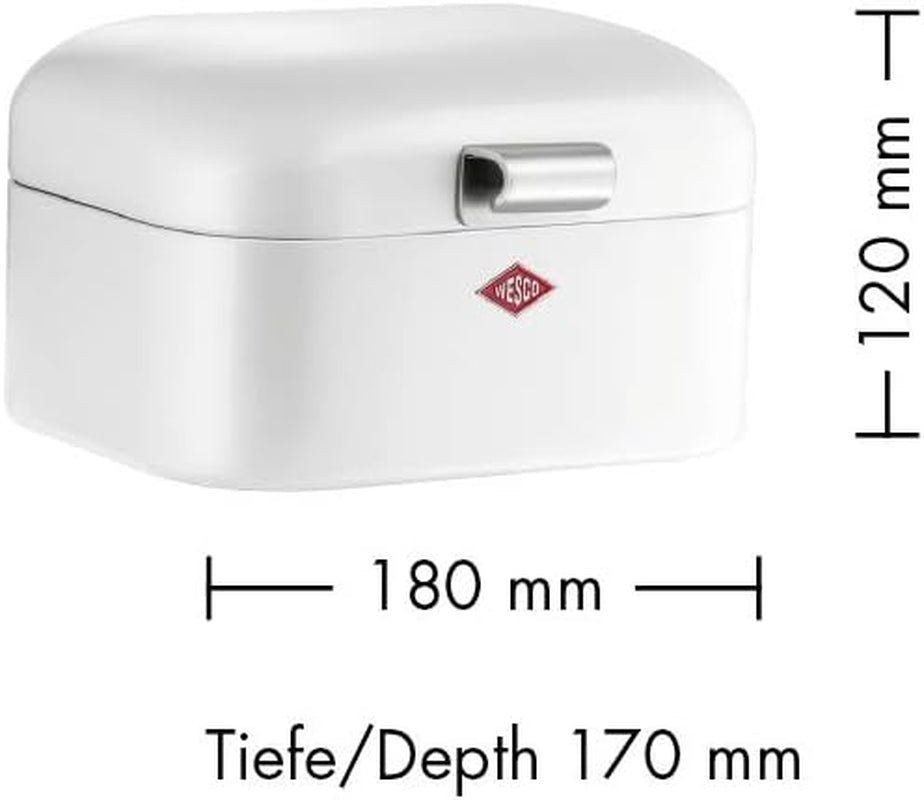 Wesco 235 001 Mini corbeille à pain Grandy 17 x 18 x 12 cm (L/l/H) rose, acier inoxydable Boîtes de conservation alimentaire Naty Shop