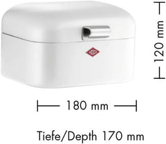 Wesco 235 001 Mini corbeille à pain Grandy 17 x 18 x 12 cm (L/l/H) rose, acier inoxydable Boîtes de conservation alimentaire Naty Shop