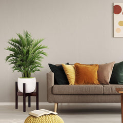 Relaxdays Suport pentru flori din bambus, reglabil individual, pentru ghivece de flori de până la 32 cm, suport pentru plante, H: 35,5 cm, maro, 1 bucată 10028823