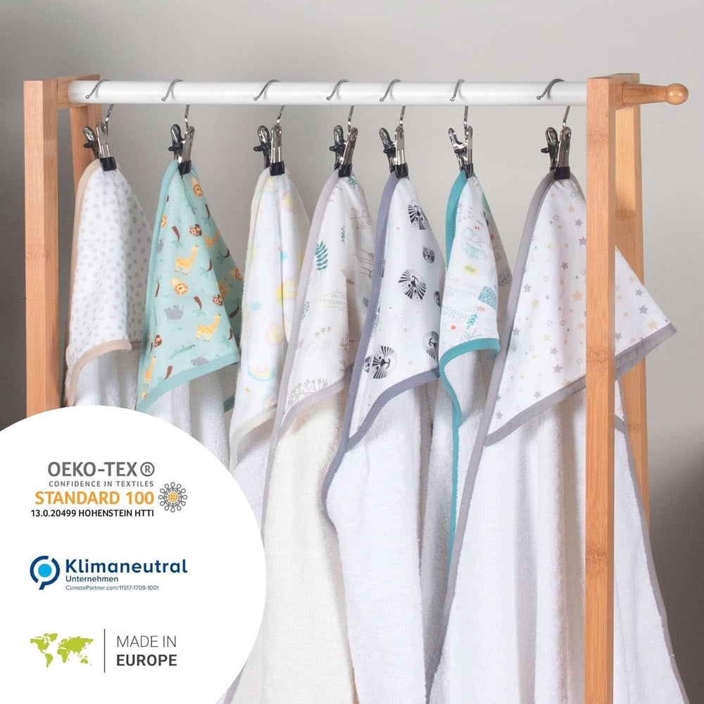 Serviette à capuche pour enfants | 75X75Cm | 100% coton | Oeko-TEX 100 | Fournisseur n°1 pour les cliniques | Unisexe Mère et Enfant Naty Shop