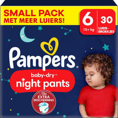 Pampers - Nuisettes antidérapantes pour bébé - Taille 6 - Petit paquet - 30 pièces - 15+ kg