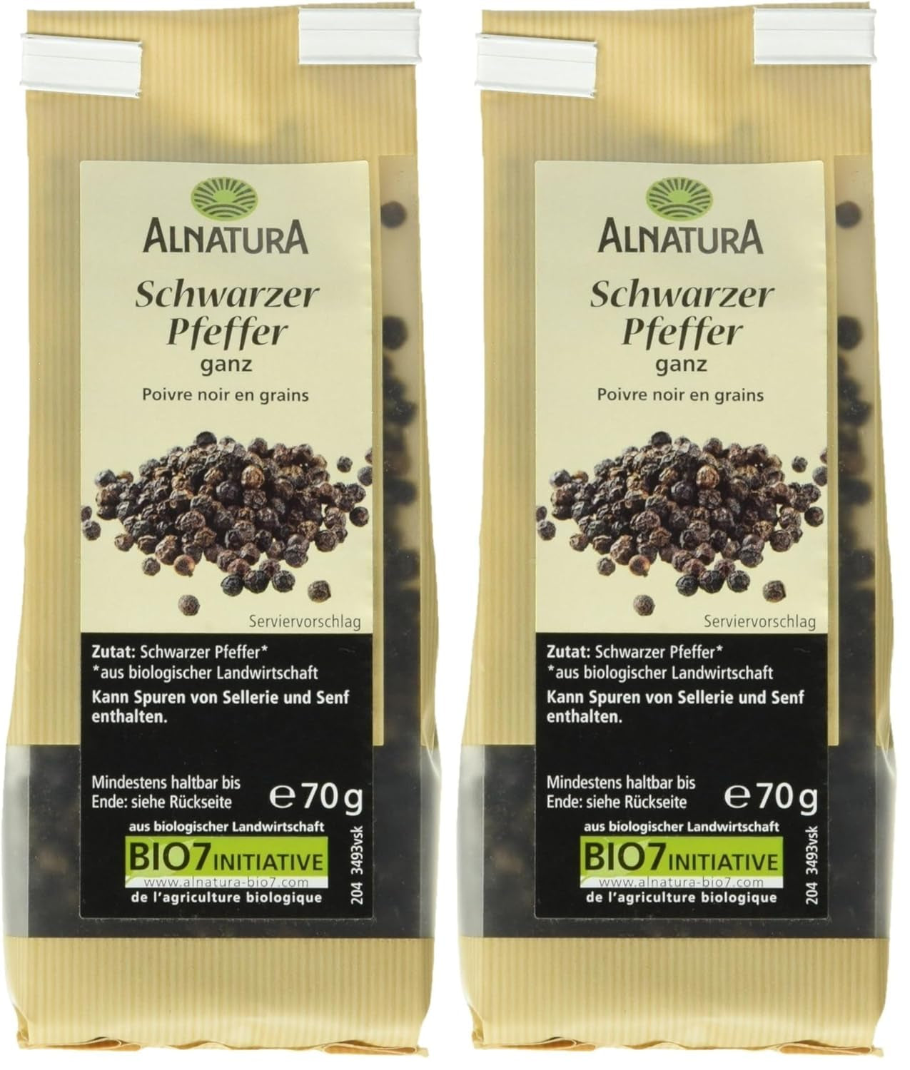 Ganz Schwarzer Pfeffer bio, 70g