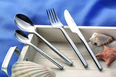 Silke Ménagère 24 pièces 6 personnes en acier inoxydable poli 18/0 Cuisine Naty Shop