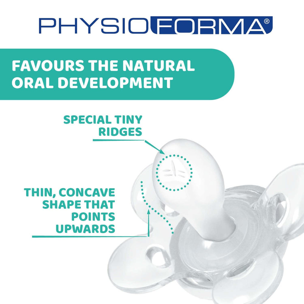 Chicco PhysioForma Comfort Sucette 16-36 mois, Sucette pour bébé avec tétine en silicone, 1 pièce, favorise la respiration physiologique et le développement buccal correct, Bleu