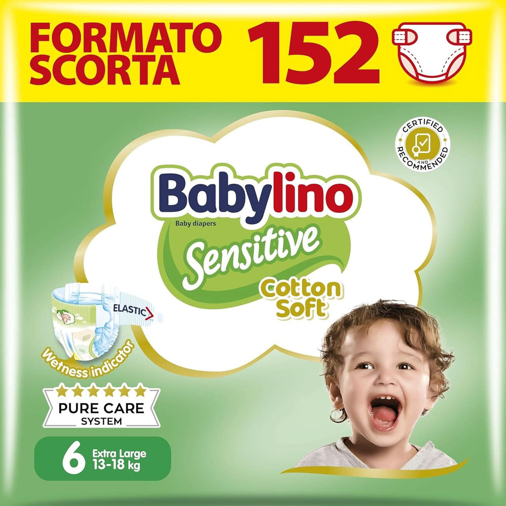 Babylino Couches sensibles et délicates pour enfants, différentes tailles Mère et Enfant Naty Shop Taille 6 (152 pièces)