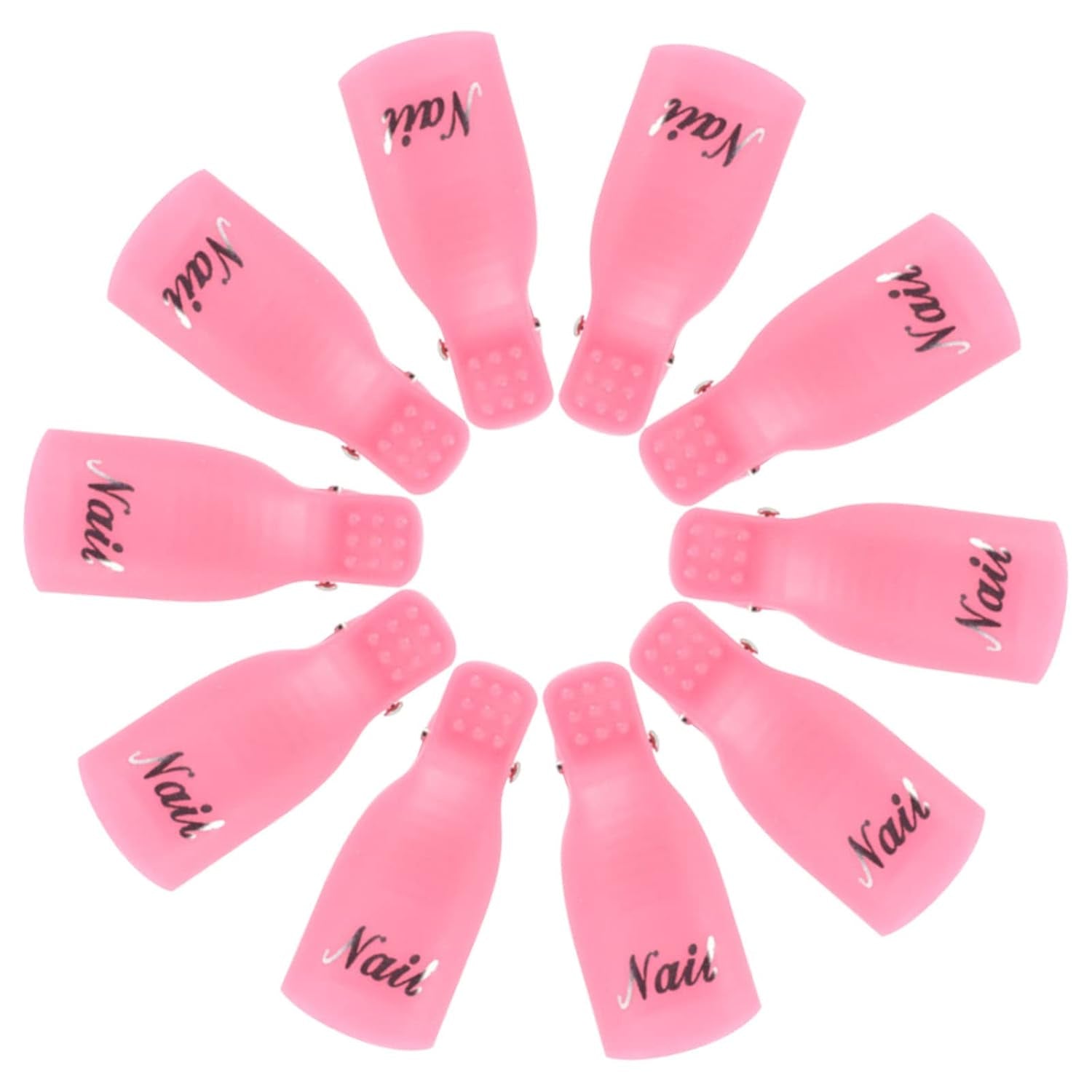 Hanyousheng Pinces à ongles, Clips à ongles, 10 pièces Noir Pinces à ongles, Pinces à ongles, Nails Art Gel Cap, Soak Off Clip Cap UV Gel Poliermittel Entferner Wrap Nail Tool