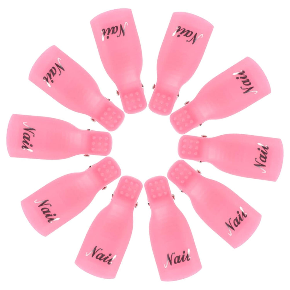 Hanyousheng Pinces à ongles, Clips à ongles, 10 pièces Noir Pinces à ongles, Pinces à ongles, Nails Art Gel Cap, Soak Off Clip Cap UV Gel Poliermittel Entferner Wrap Nail Tool