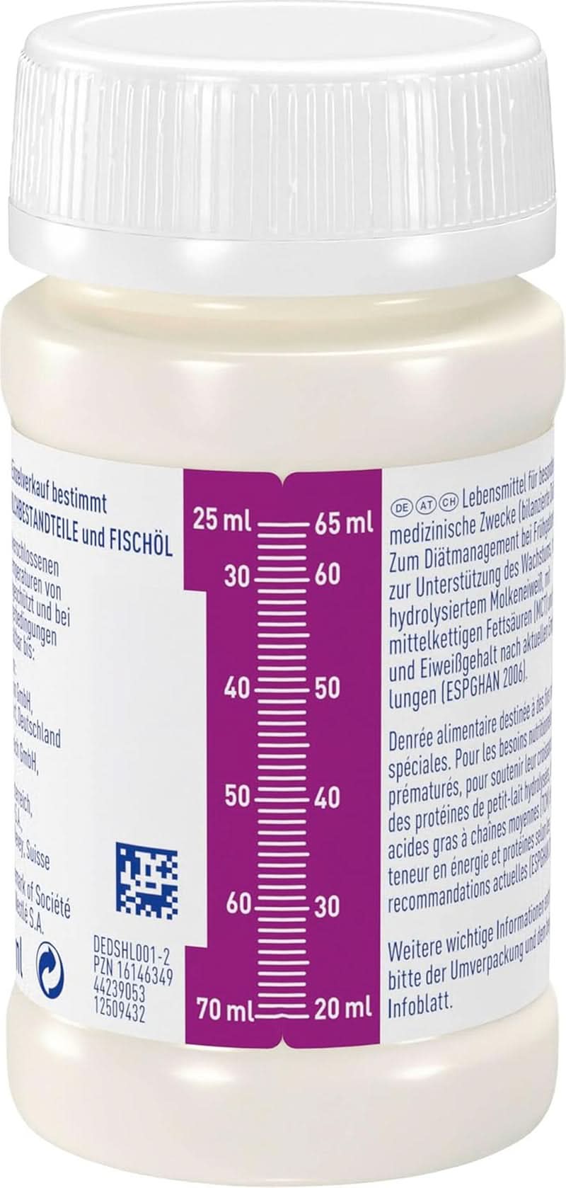 Hrana pentru bebelusi prematuri BEBA Nivel 2, Hrana speciala pentru bebelusi prematuri si nou-nascuti cu greutate mica, gata de baut, pachet de 32 (32 x 90 ml) Naty Shop