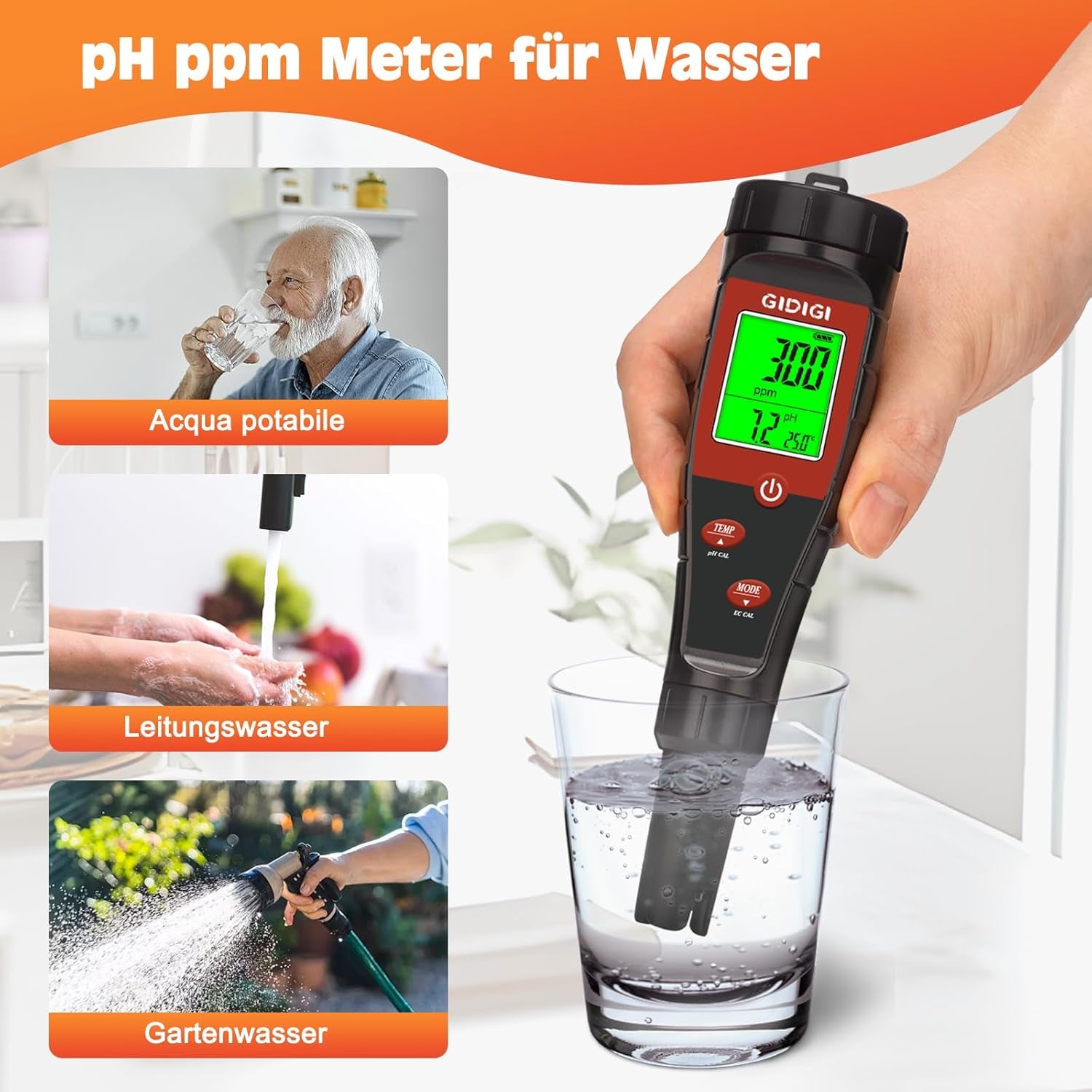 pH-mètre d'eau hydroponique, testeur numérique de pH d'eau, testeur TDS, test EC PPM pour nutriments végétaux, conductivité 4 en 1, stylo pH d'eau potable, DWC, plantes d'intérieur