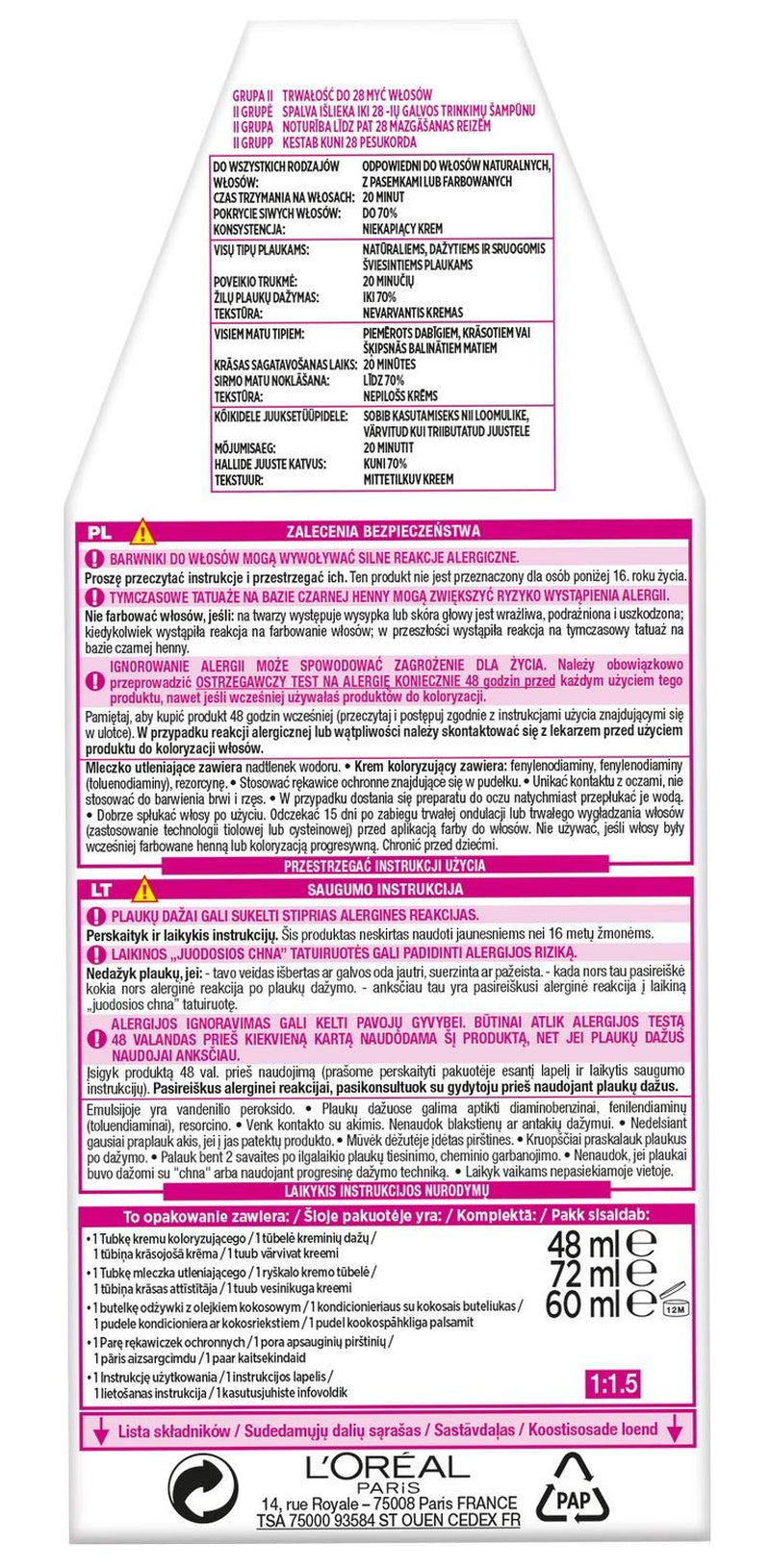 L'Oréal Paris Casting Crème Gloss 210 Coloration Cheveux - Coloration Cheveux Noir Bleu Marine Naty Shop