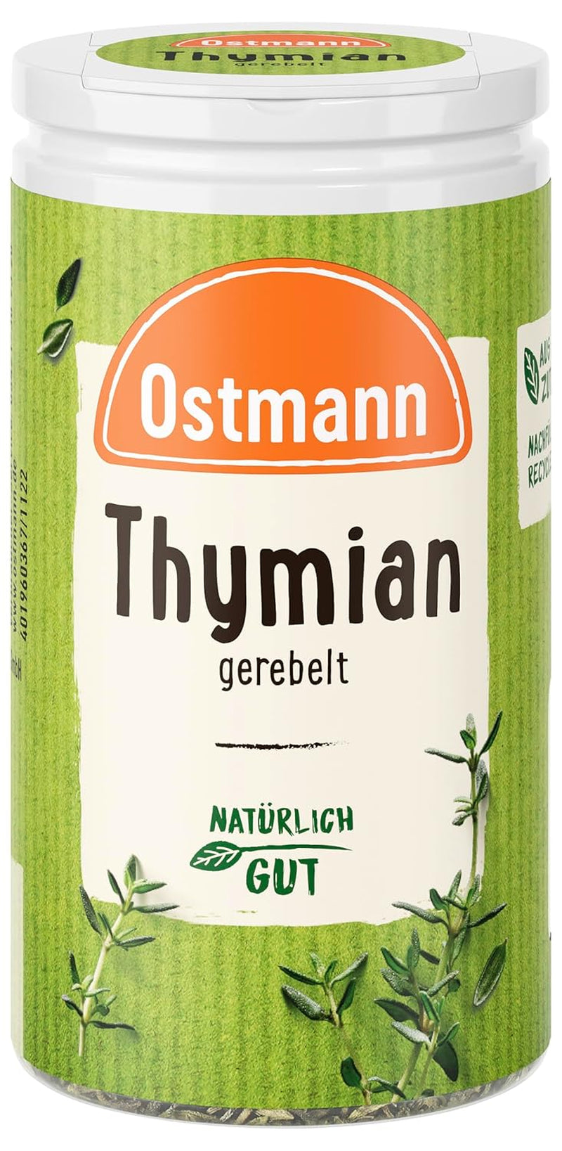 Ostmann Thym Gerebelt 15 g Thym-Gewürz für viele Fleisch-, Fisch-, Pilz-, und Gemüsegerichte der Mediterranen Küche, Quantité: 1 Stück