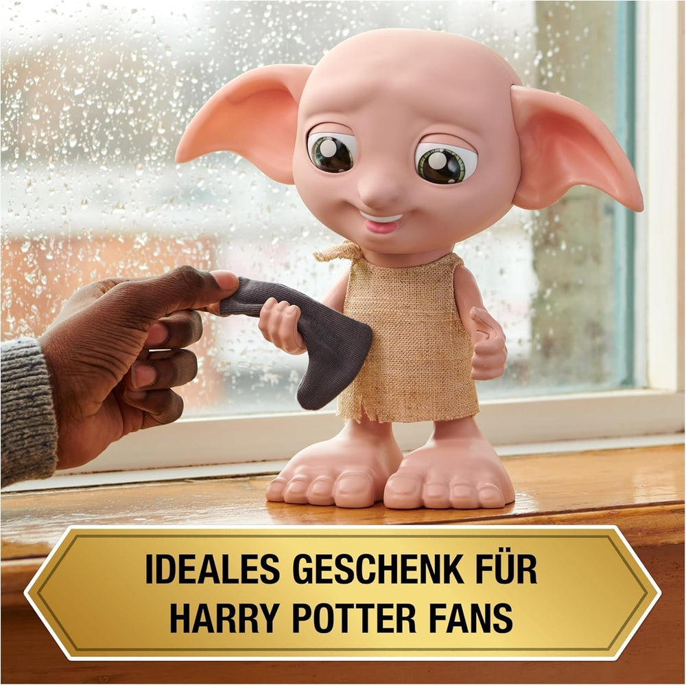 Wizarding World Harry Potter - Poupée interactive Dobby House Elf avec plus de 30 sons, phrases et mouvements, allemand-italien, jouet pour 6 ans, article de fan Dolls Naty Shop