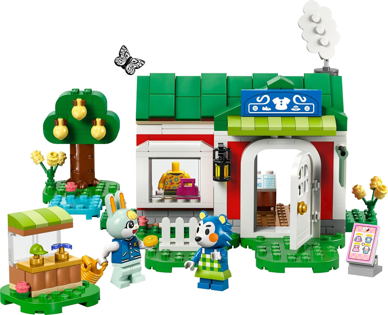 LEGO Animal Crossing Die Schneiderei der Schneiderschwestern, Bauset für kreative Rollenspiele, Geschenk für Mädchen, Jungen und Fans des Videospiels ab 6 Jahren, Abenteuer Spielset 77055