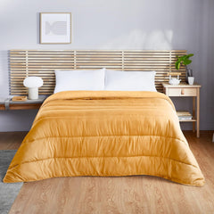 Pikolin Home - Couette réversible 300 G - garnissage nordique bicolore - pour lit 100/105 - confortable, chaude, respirante, vert, 180 X 220 cm Couettes et couettes Naty Shop