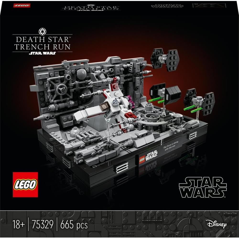 LEGO 75329 Star Wars Ensemble diorama de tranchée de l'Étoile de la mort, kit de modèle adulte X-Wing de Luke Skywalker, marchandises pour les fans d'A New Hope, décoration de chambre, ensembles de construction cadeaux Besuche an LEGO-Store