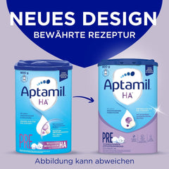 Aptamil HA PRE – Mélange de lait de consommation, avec DHA, sans lactose, sans huile de palme, lait pour bébé, poudre de lait, 1x 800 g
