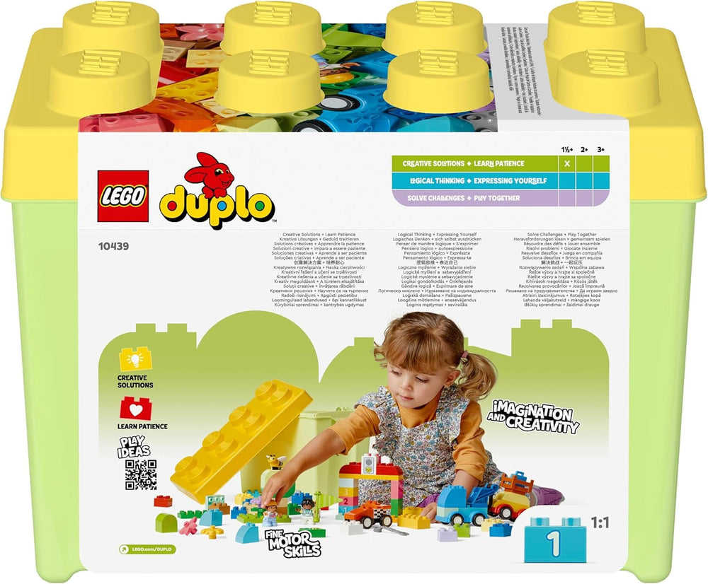 LEGO DUPLO Classic Brick Box Voitures et camions, ensemble de jeu de véhicules pour enfants à partir de 1,5 ans, jouet d'apprentissage créatif, jouet de voiture et ensemble de voiture de course 10439 Jeux de construction Besuche den LEGO-Store