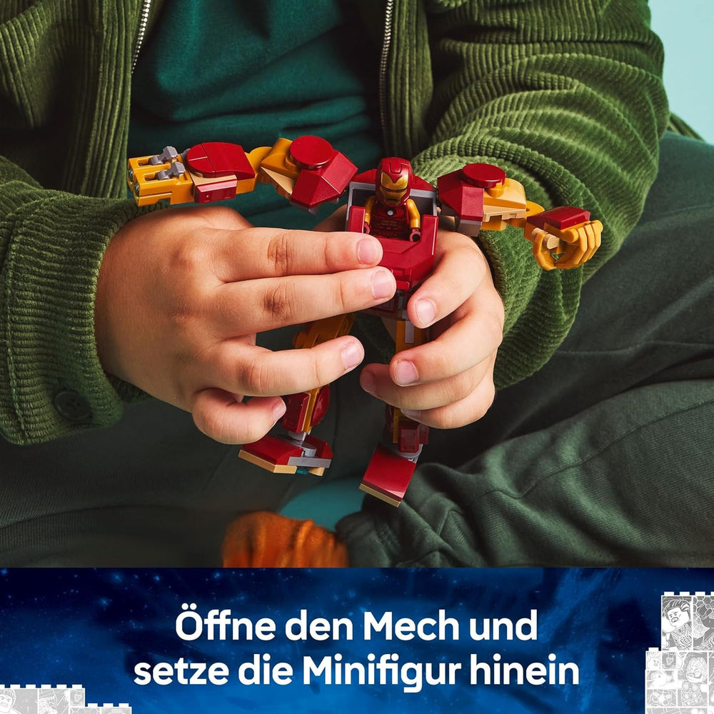 LEGO | Marvel Iron Man Mech vs. Ultron - Superhelden Spielzeug mit 2 Minifiguren - Actionfigur mit beweglichen Armen, Beinen & Fingern - Geschenk für Jungen und Mädchen ab 6 Jahren 76307