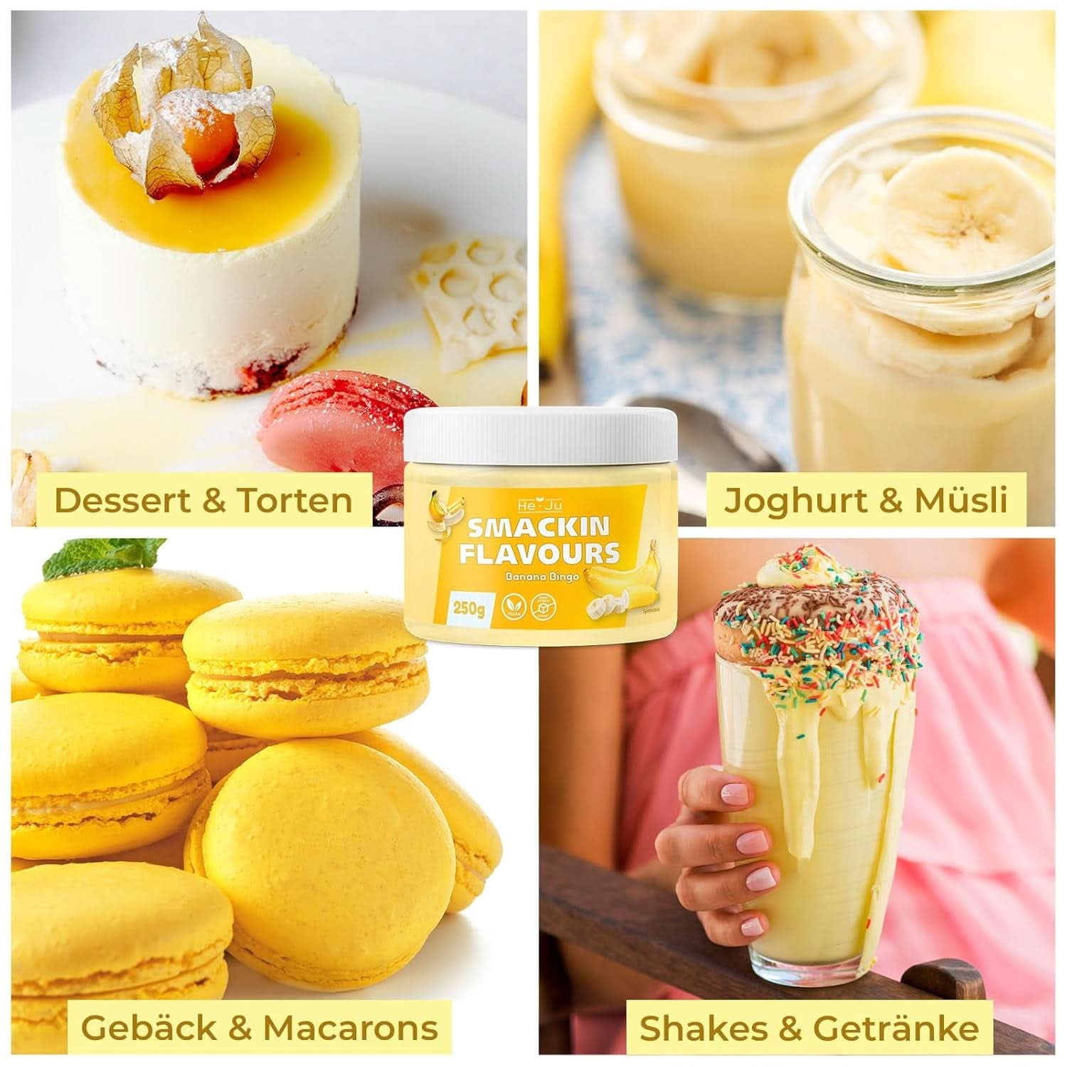 He-Ju, Poudre au goût de banane, 250 grammes Aromas Naty Shop