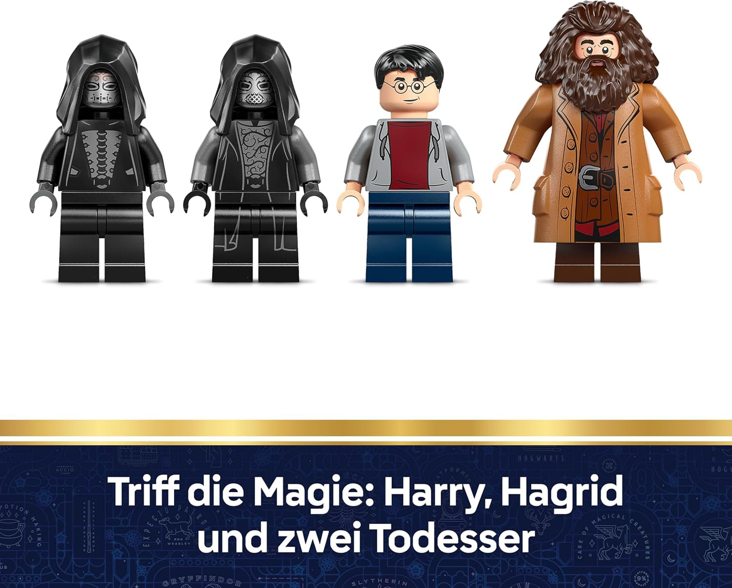 LEGO Harry Potter Hagrids und Harrys Flucht aus dem Ligusterweg - Motorrad Spielzeug mit 4 Minifiguren - 2 Todesser, eine Straßenszene - Geschenk für Mädchen, Jungen und Fans ab 8 Jahren - 76459