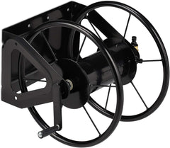 Tambur furtun Relaxdays, tambur furtun cu manivelă, pentru furtun de 60 m, oțel, ÎxLxA: 41,5 x 54 x 45 cm, negru
