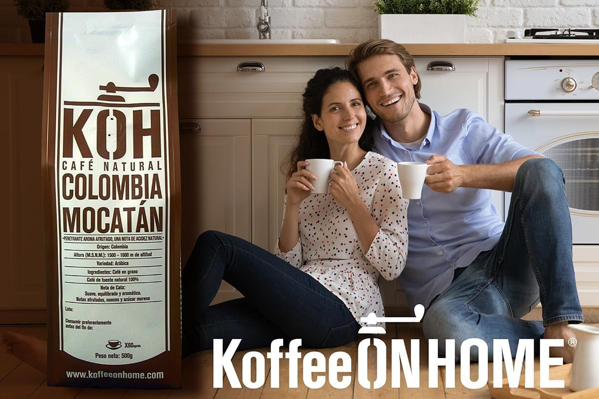 Kaffee Kolumbien Mocatán – Ganze Bohnen – 100 % Arabica – Mélange naturel – Arôme fruité – Spécialité d'origine unique – 500 g de café