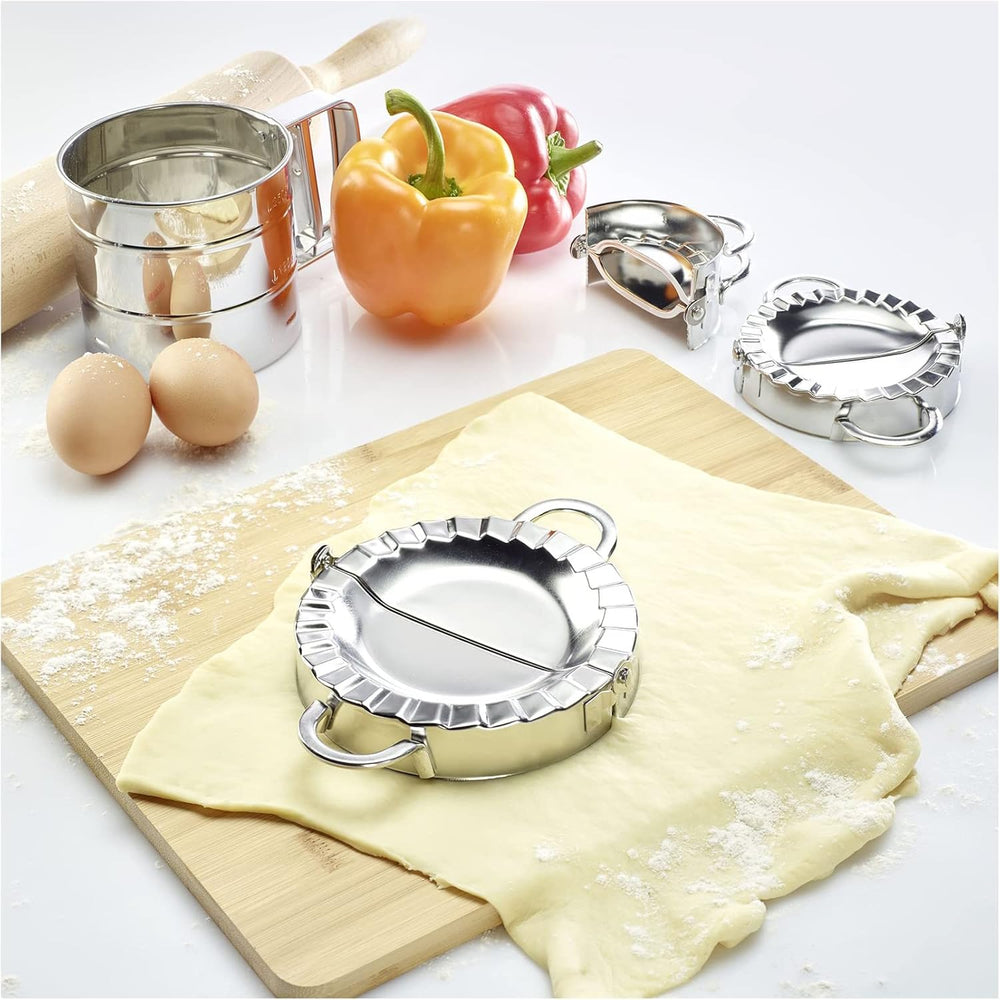 Moule à raviolis Westmark, Diamètre: Ø 9,5 cm, Avec poignées pratiques, Acier inoxydable, Gina, Argent, 61362270