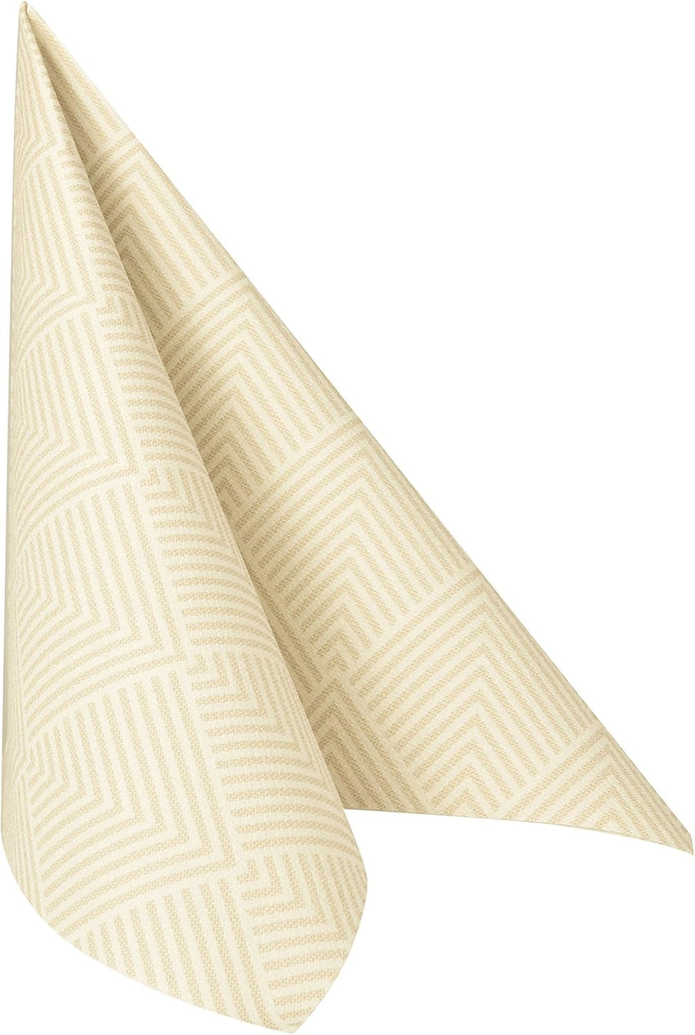 Papstar, 50 serviettes "Collection ROYAL" pli 1/4 40 Cm X 40 Cm champagne "Élégance", #86497
