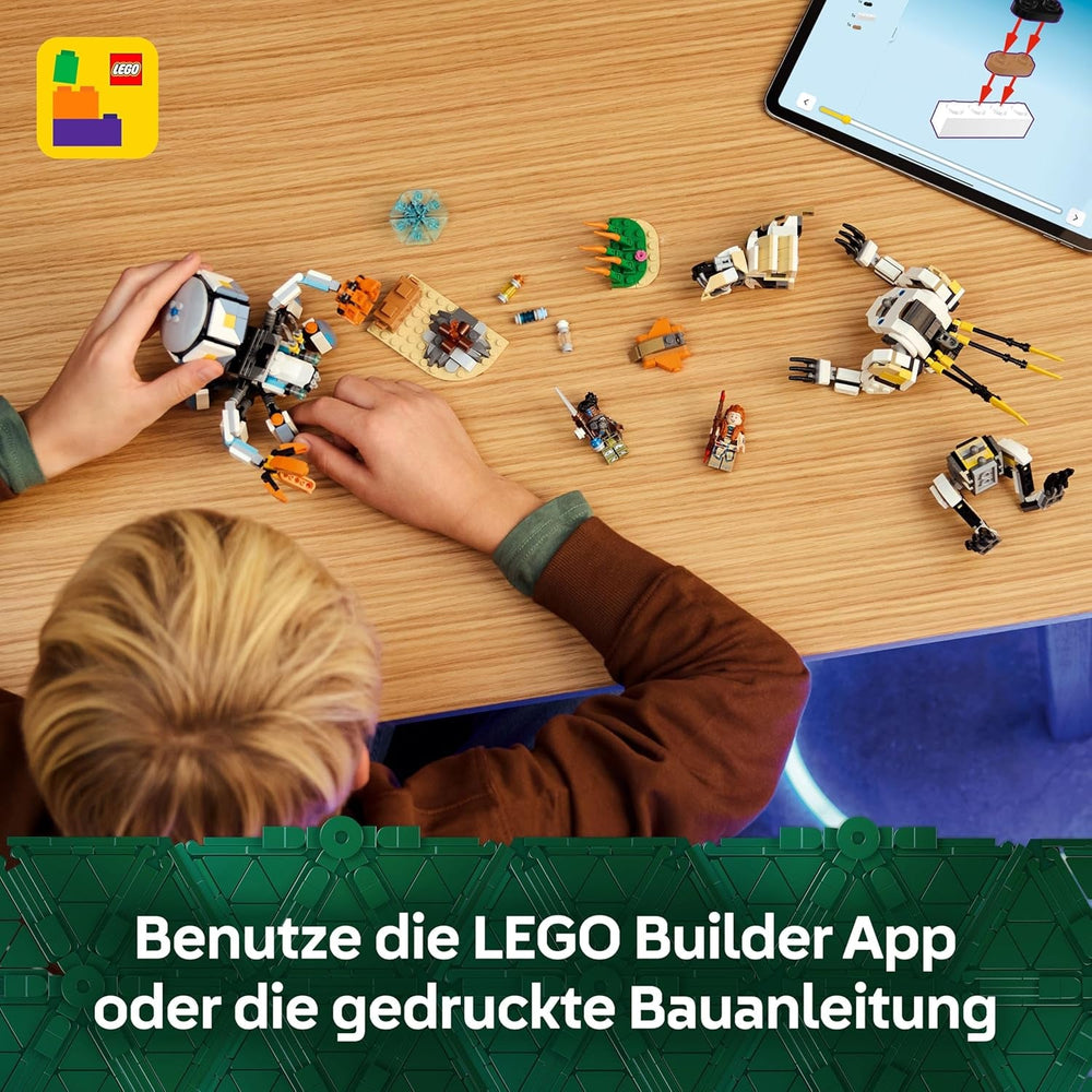 LEGO Horizon Adventures Aloy und Varl vs. Panzerwanderer und Sägezahn, Spielzeug mit Monstermaschinen und Minifiguren, Spielset zum Sammeln für Fans vom Videospiel, Jungen & Mädchen ab 9 Jahren 77037