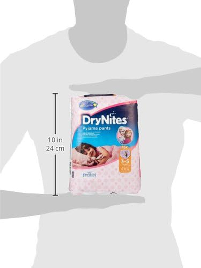 Huggies DryNites Vêtements de nuit pour filles, 3-5 ans (16-23 kg), 2 x 16 pièces