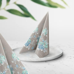 PAW - Serviettes 3 Plis (33 X 33 Cm) I 20 Pièces I Parfaites pour les Anniversaires, Fêtes, Mariages, Communions et Fêtes I Serviettes en Papier Colorées - Fleurs Élégantes I Couleur : Jardin Paisible