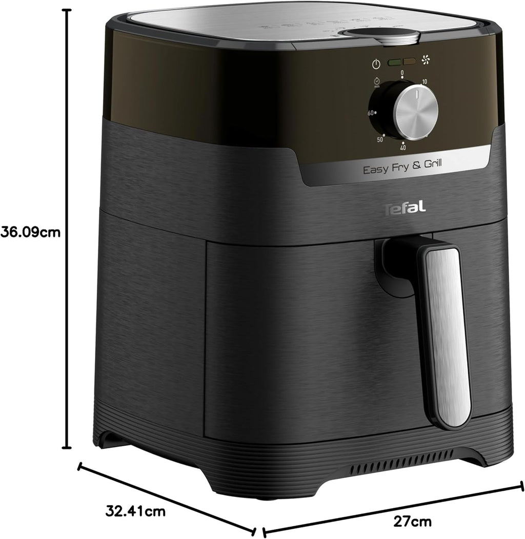 Tefal EY5018 Easy Fry & Grill Classic Air Fryer, tehnologie 2 în 1 (Air Fryer și Grill), XL, 4,2 litri pentru 6 porții, 1550 watti Electrocasnice Naty Shop