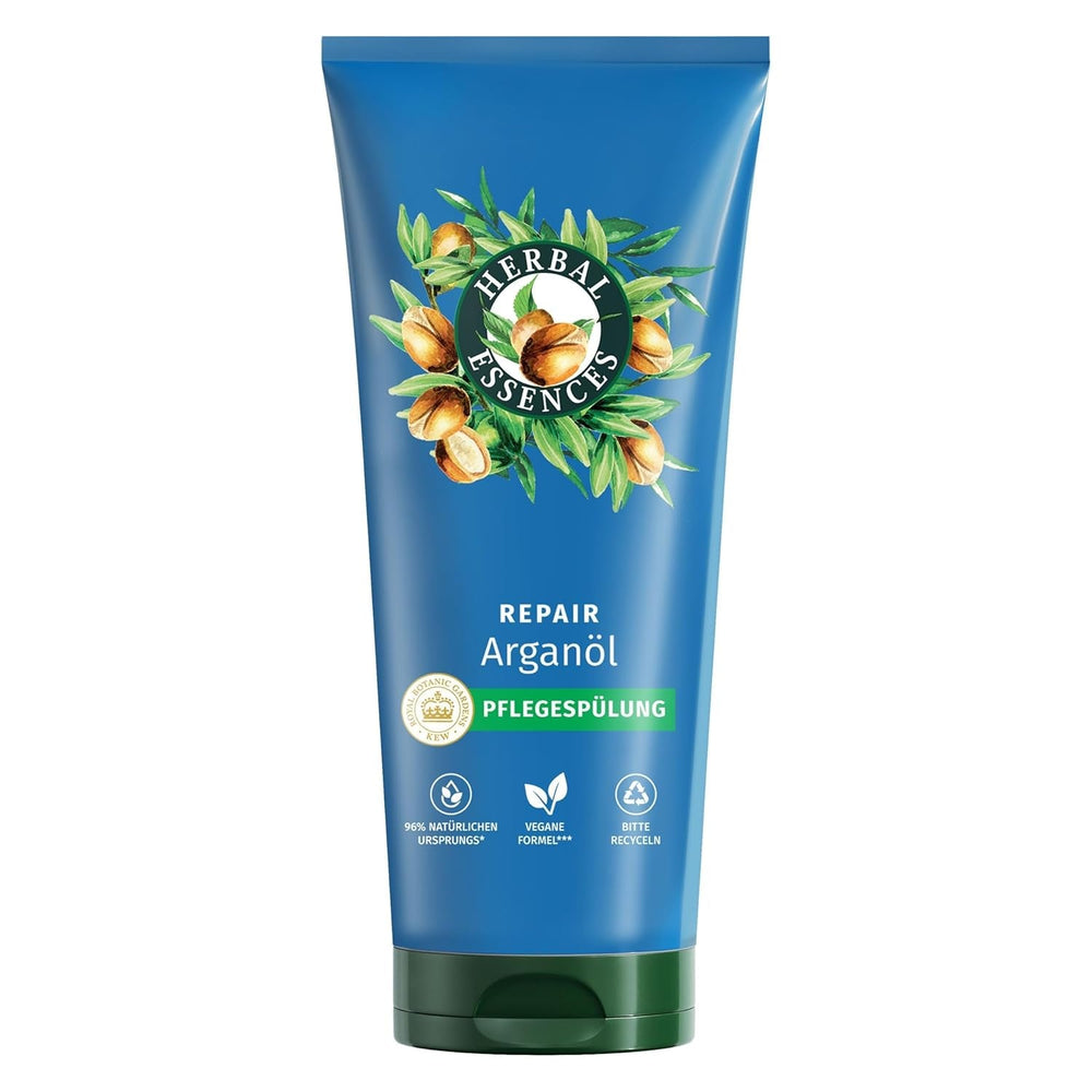 Herbal Essences Masque réparateur capillaire à l'huile d'argan 300 ml. Des cheveux abîmés aux cheveux plus lisses et plus brillants. Soins intensifs. Avec des ingrédients d'origine naturelle. Masque capillaire Vegan Naty Shop 250 Ml (1 paquet) Rinçage