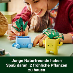 LEGO Botanicals Happy Plants - Kit de bricolage pour enfants avec 2 fleurs artificielles et 2 pots de fleurs colorés avec des visages de dessins animés - Idée cadeau pour les filles à partir de 9 ans - 10349 Besuche sets de construction dans le LEGO-Store