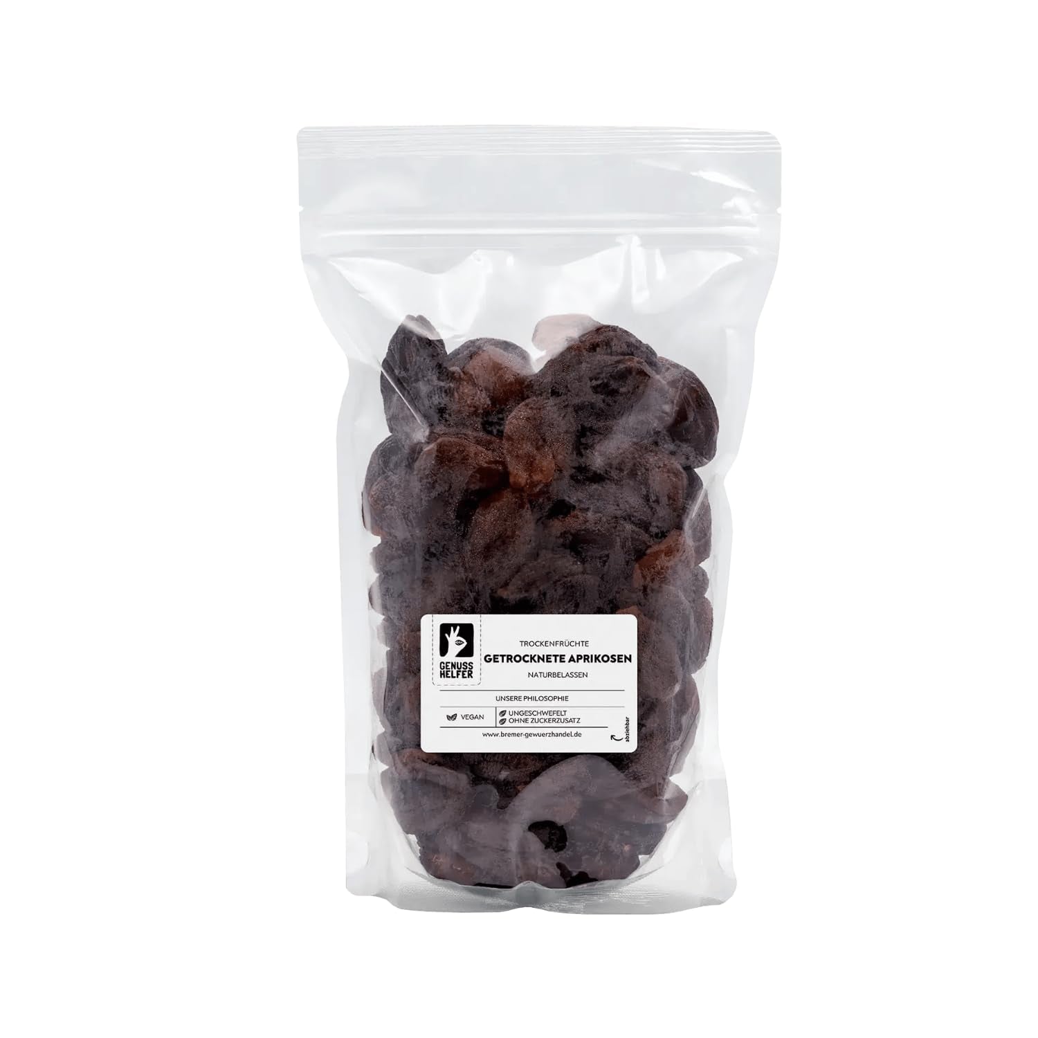 Bremer Gewürzhandel abricots secs, fruits secs sans sucre ajouté et sans soufre, 1kg Naty Shop produits déshydratés 1kg (1 paquet)