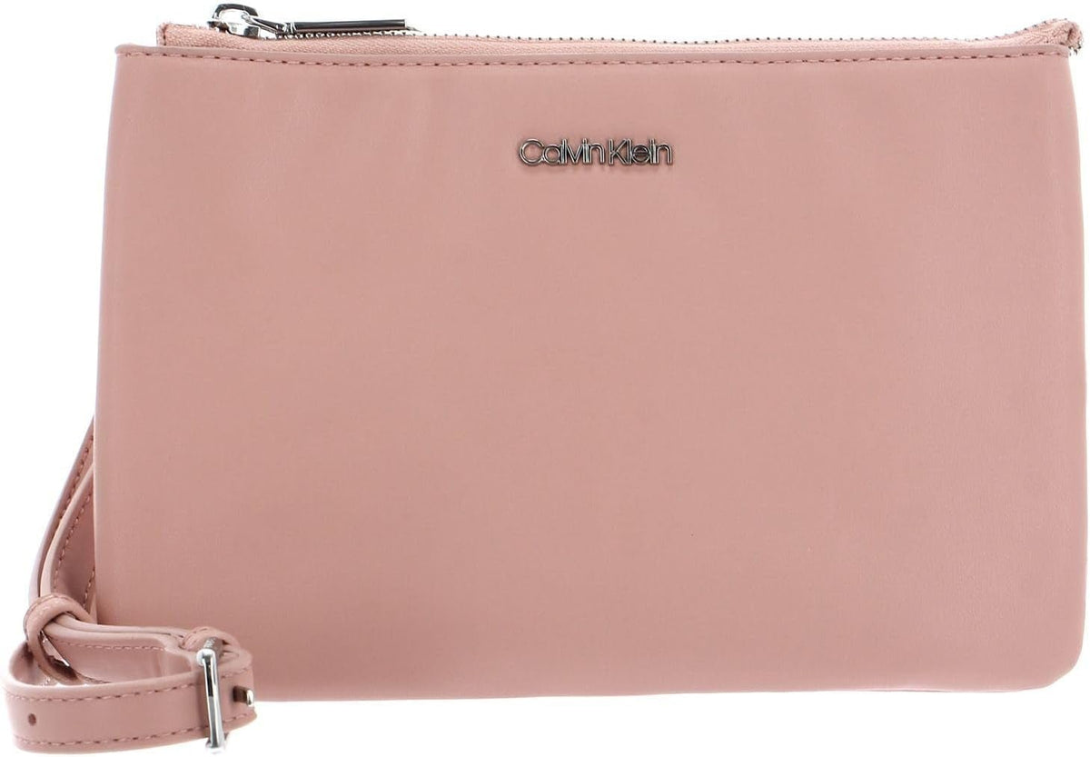 Calvin Klein CK Must EW DBL CMPT Sac bandoulière Café Au Lait Femme Sacs Naty Shop