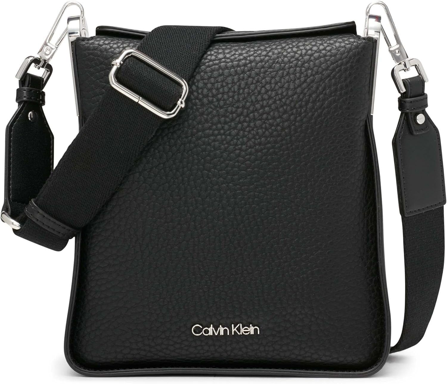 Calvin Klein, le sac à bandoulière Klein Fay North/South Naty Shop Sacs pour femmes Couleurs noir / argent