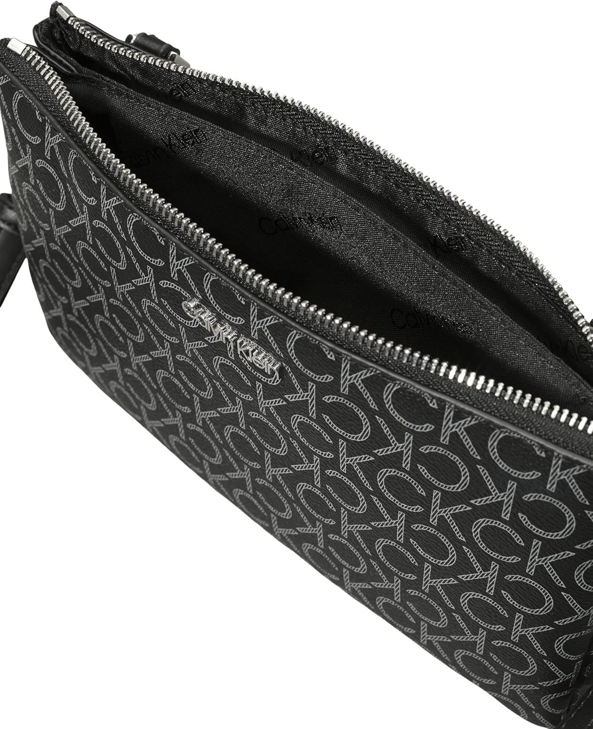 Calvin Klein Sac bandoulière femme Ck Must Klein, Noir (Black Mono), taille naturelle Sacs femme Naty Shop