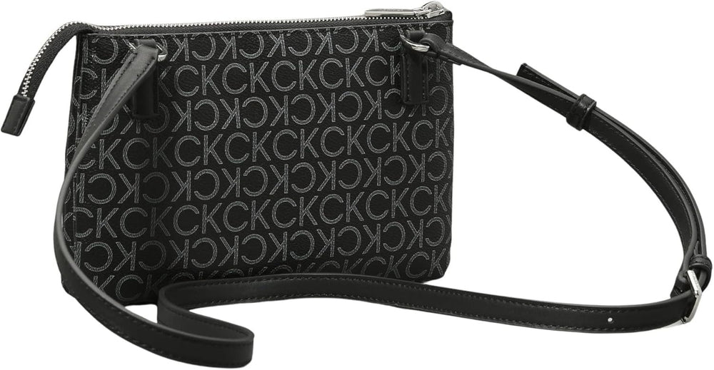 Calvin Klein Sac bandoulière femme Ck Must Klein, Noir (Black Mono), taille naturelle Sacs femme Naty Shop