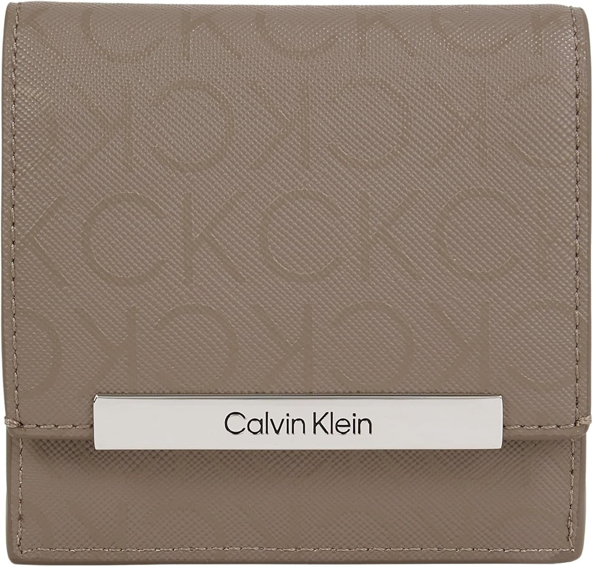 Calvin Klein K60k612443 Femme Portefeuille Femme Naty Shop Marron (Cinder Monogram Pu) Os
