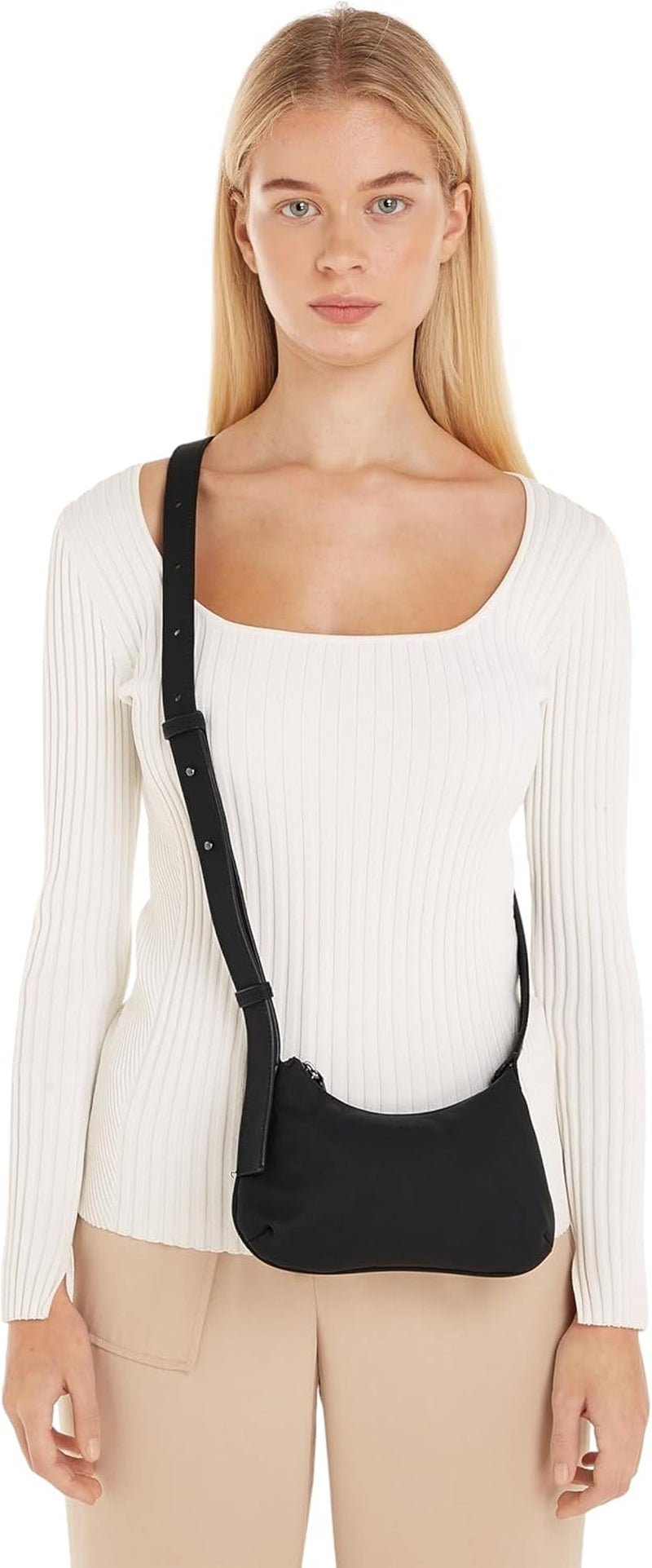 Calvin Klein Crossbody Klein Zipper Sac à bandoulière, Noir (Ck Black), Taille Naturelle Sacs Femme Naty Shop