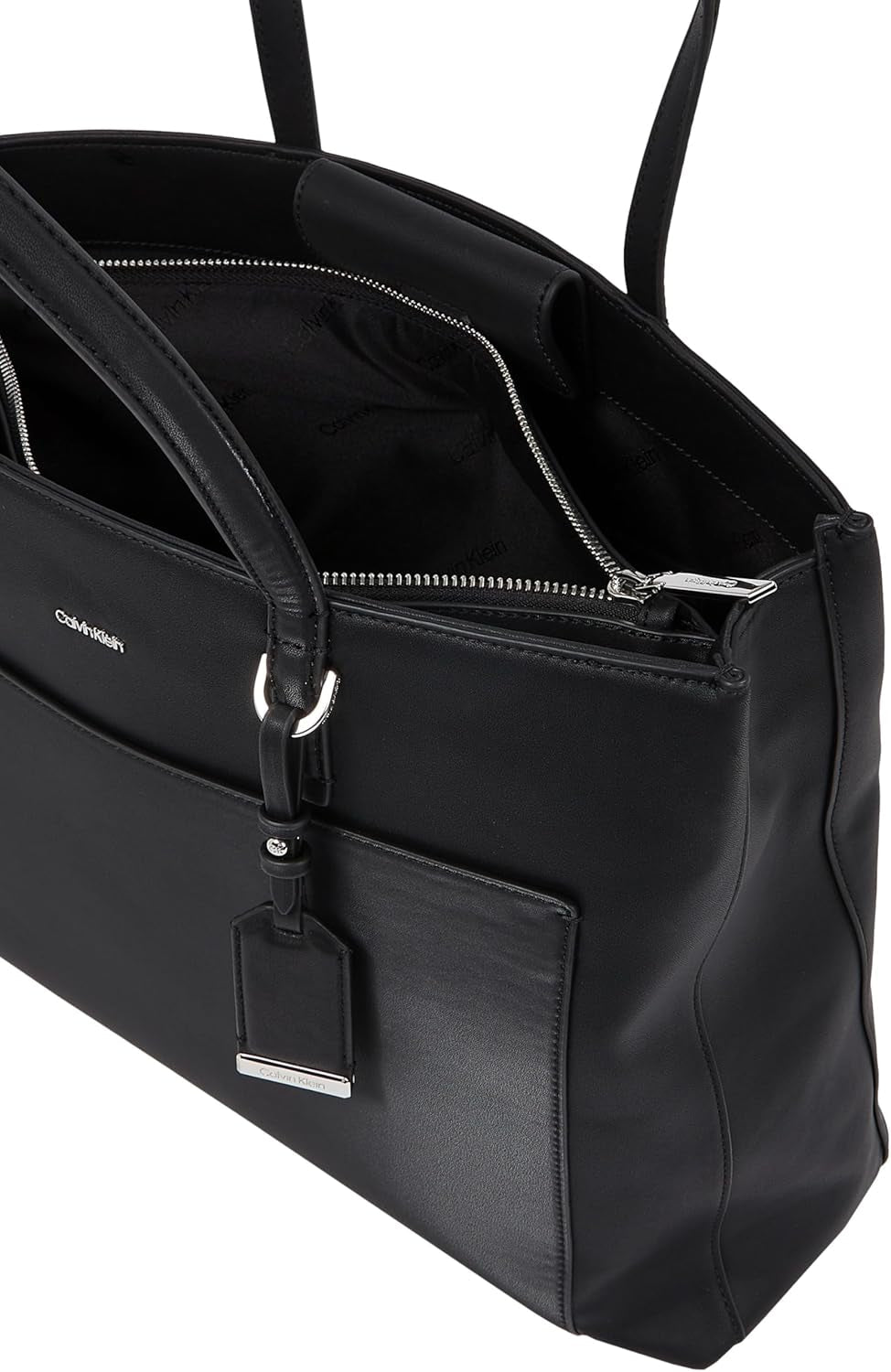 Calvin Klein Shopper Must Medium avec fermeture éclair, Noir (Ck Black), Taille unique Sacs femme Naty Shop