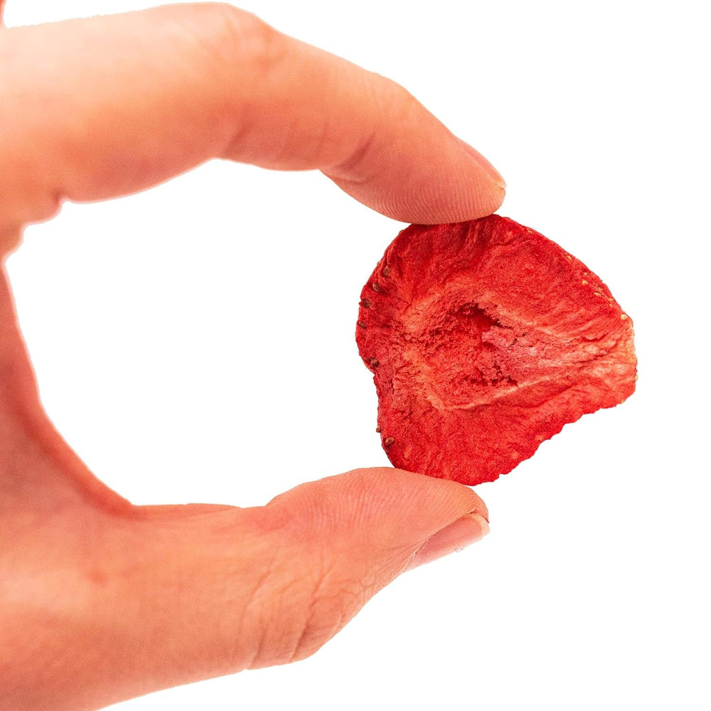 Fraises lyophilisées, 100g de fruits lyophilisés en tranches, non sucrés, chips de fraises fruitées, fraises séchées Produits déshydratés Naty Shop