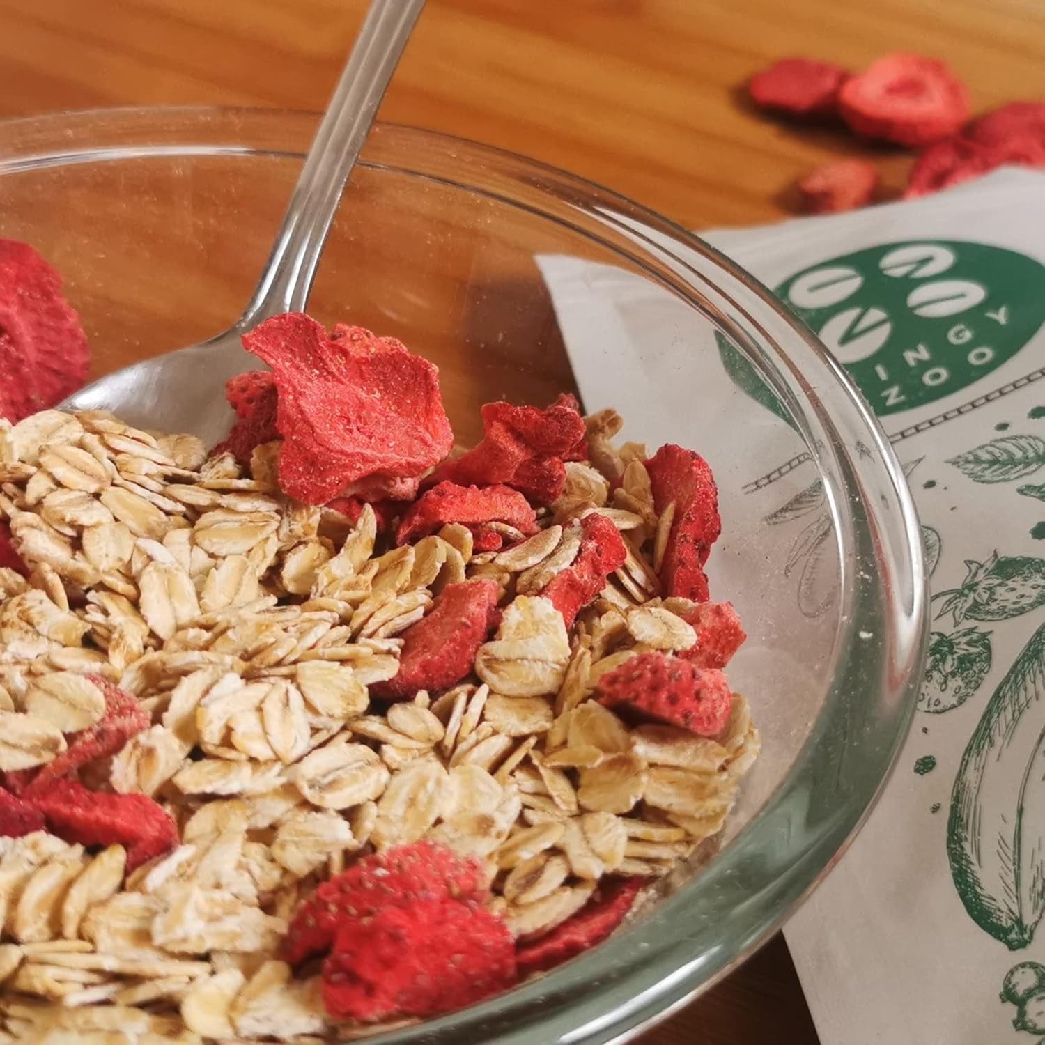 Fraises lyophilisées | Fruits lyophilisés Lyophilisés | Fruits secs sans sucre Fruits secs | Fraises séchées Lyophilisées | Fruits lyophilisés (90g) Produits déshydratés Naty Shop