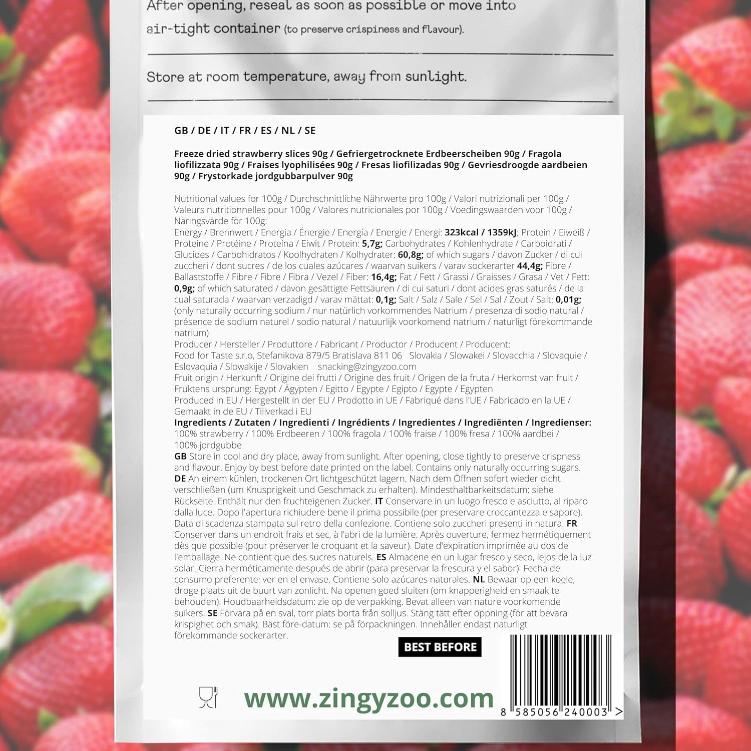 Fraises lyophilisées | Fruits lyophilisés Lyophilisés | Fruits secs sans sucre Fruits secs | Fraises séchées Lyophilisées | Fruits lyophilisés (90g) Produits déshydratés Naty Shop