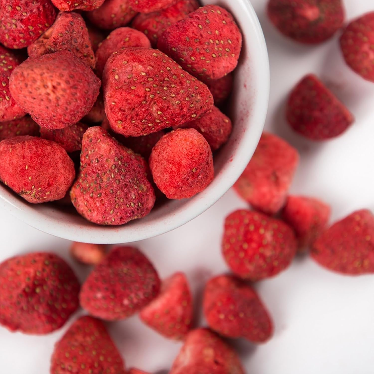 Fraises lyophilisées Super Garden | Fruits lyophilisés délicieux et 100% purs | Fraises entières séchées pour des collations saines ou des pâtisseries | Fraises lyophilisées 19g Produits déshydratés Naty Shop